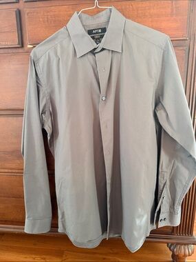 Apt. 9 Men's Gray Long Sleeve Button-Down Shirt